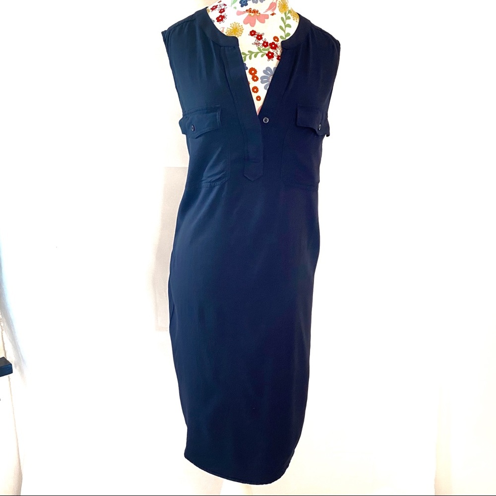 Dalia Sleeveless Black Shirt Dress